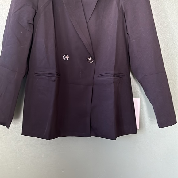 New women’s black Sz M double breasted casual business blazer top - Picture 4 of 9